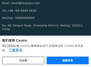 网站的 Cookie 弹窗